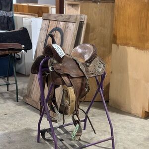 Brown Leather Horse Saddle